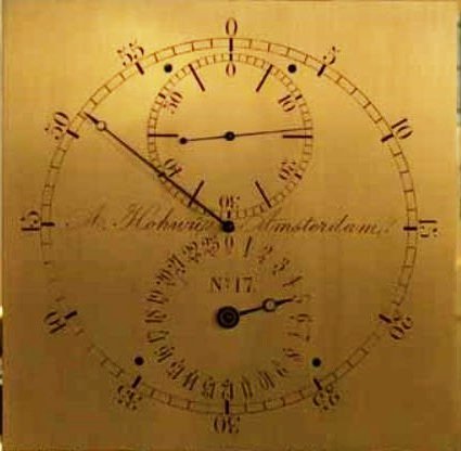 Het precisie uurwerk voor het klokken van sterren en voor de tijddienst.